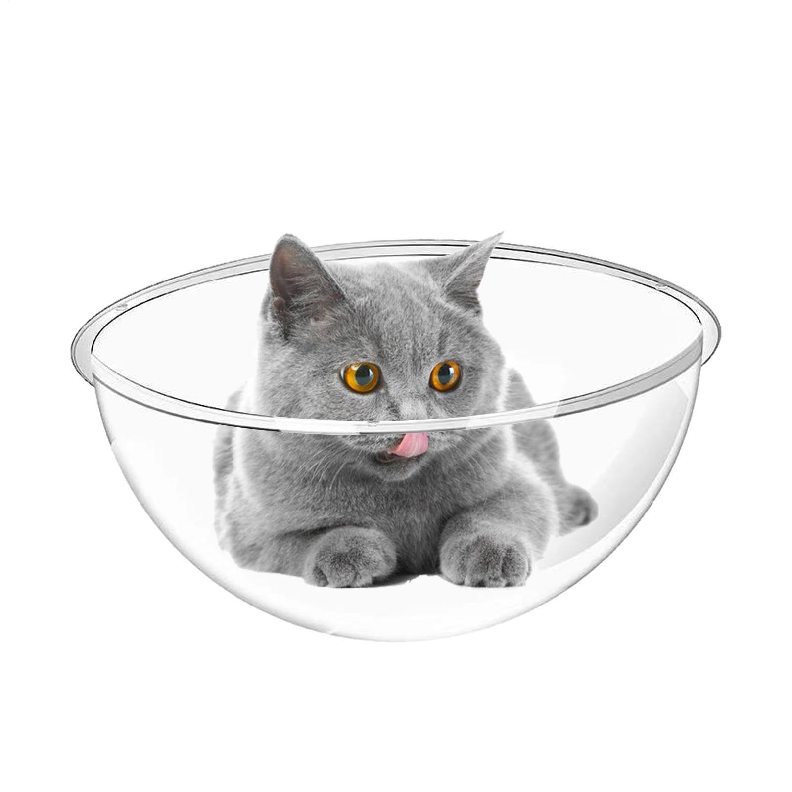 Maison Pour Chat En Acrylique - Dôme Transparent, Hamac À Bulles Suspendu | Perchoir Mural Avec Housse Ventilée, Coque Transparente Robuste, Meuble De Fenêtre Peu Encombrant Pour La Détente Des Chats