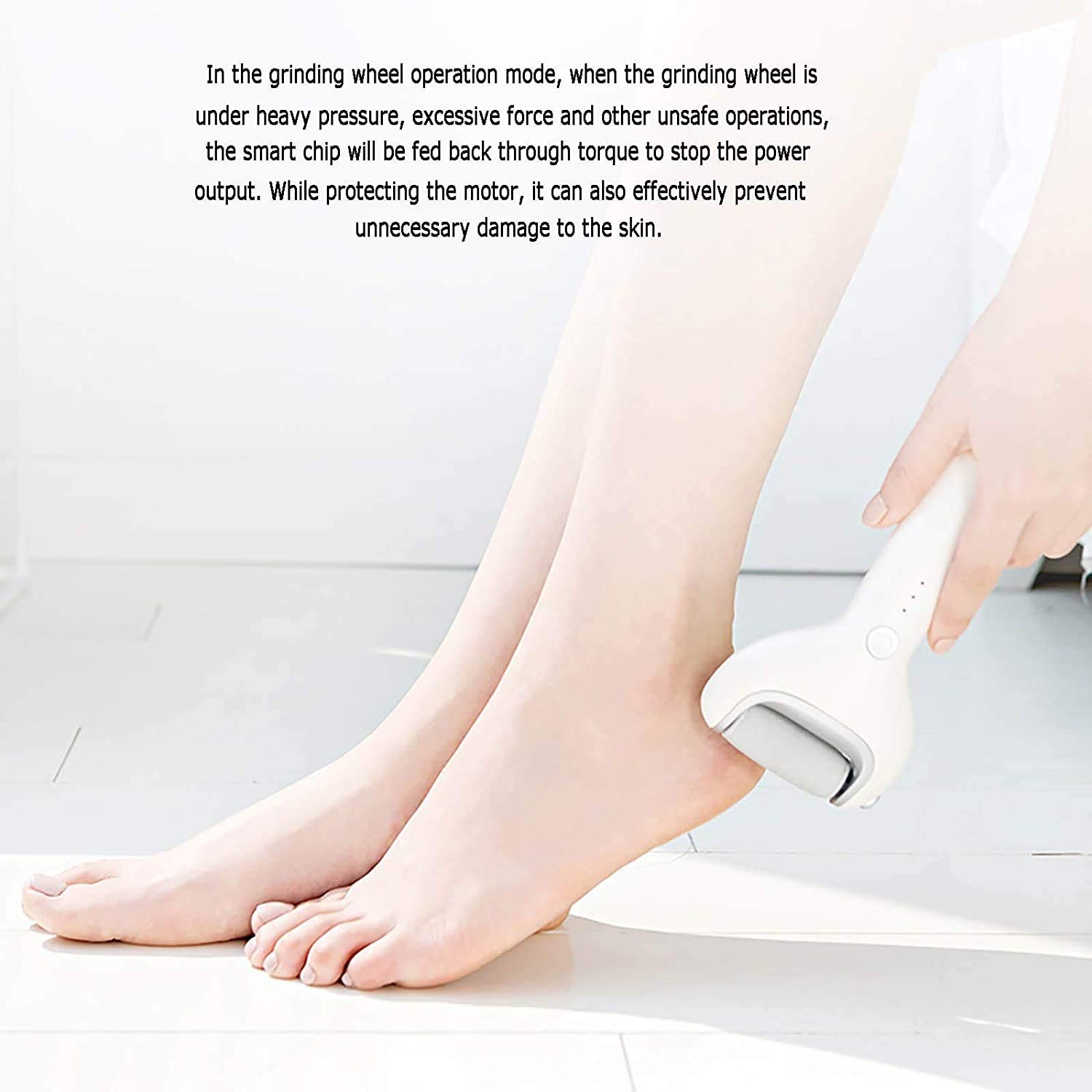 Removedor de callos eléctrico recargable, kit de herramientas de pie pedicure profesional de pedicura profesional, removedor de callos de piel muerta para el cuidado de los pies, 2 velocidades co