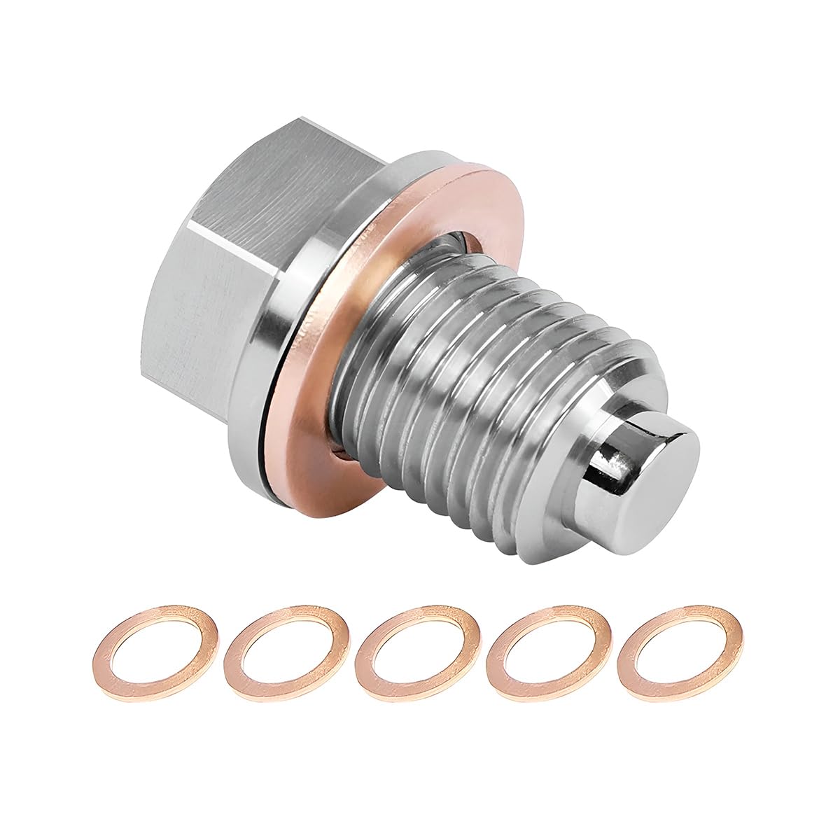 JNNJ Magnetische Ölablassschraube, Magnetische Dichtung Ölwannenablassmutter, Magnetische Ölwannenwanne Aus Rücklaufablassschraube Adapter Mit Dichtungen(M12x1.5)