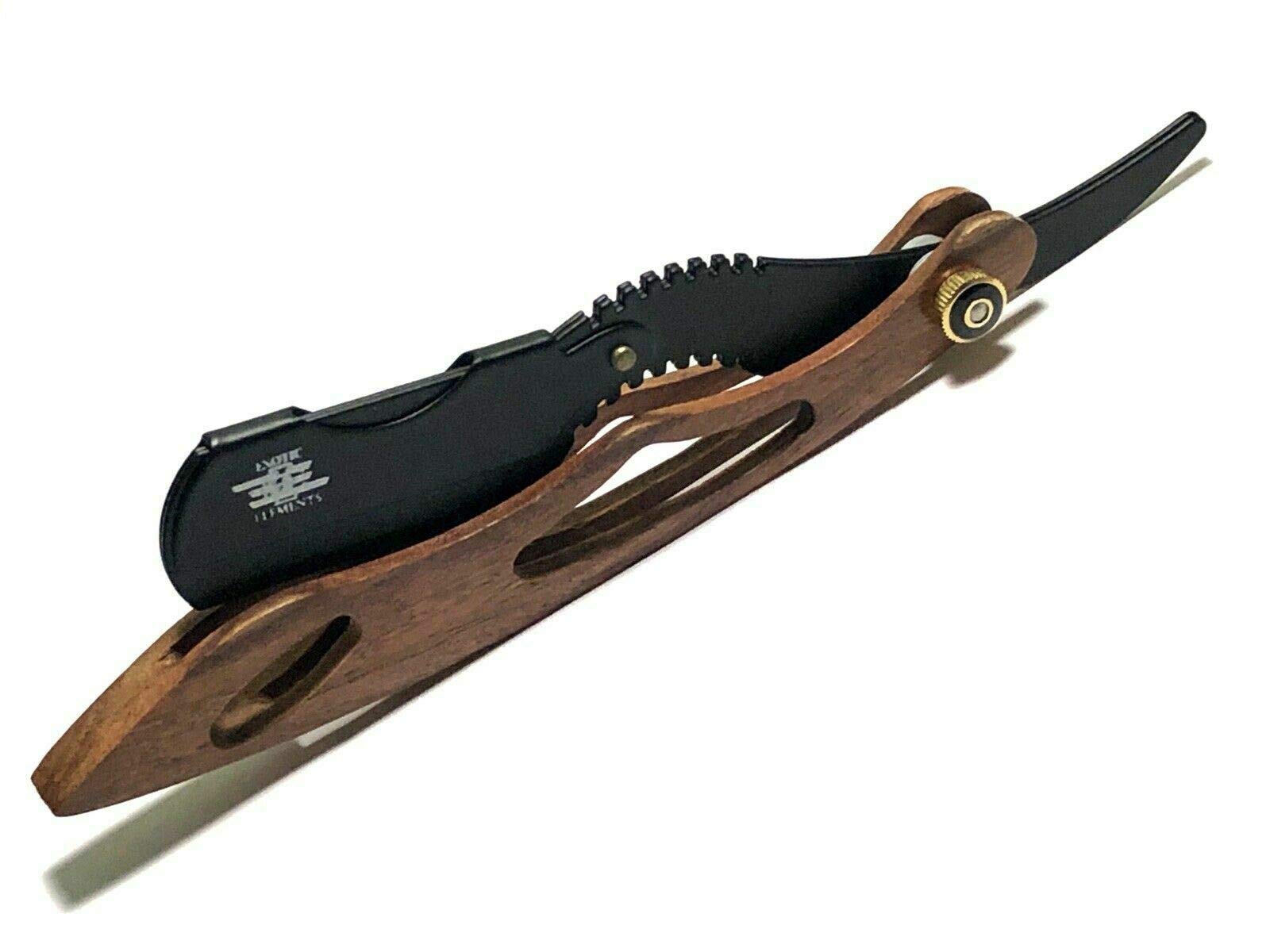 Men’s Shaving Blade - Wooden Style - Barber Straight Edge Razor - Unique Handle