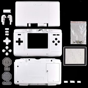 Replacement Full Housing Case Cover Shell + Screwdriver Kit for NDS Console (White)