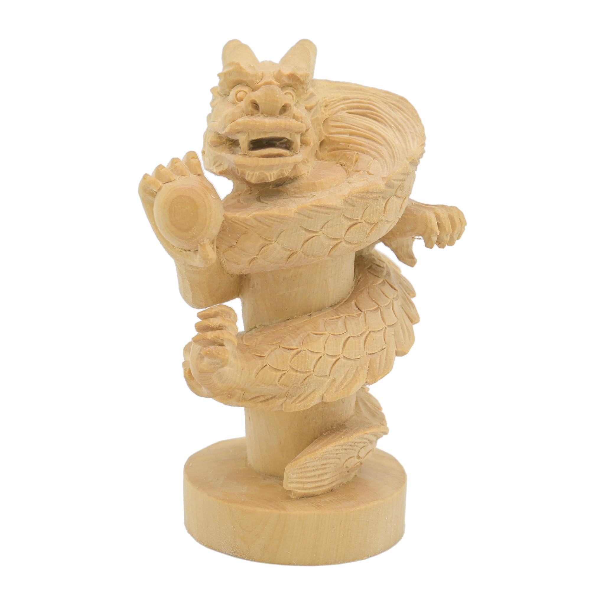 Amazon.co.jp: 木彫 ミニ昇龍 置物 柘植 インテリア 開運 : Home