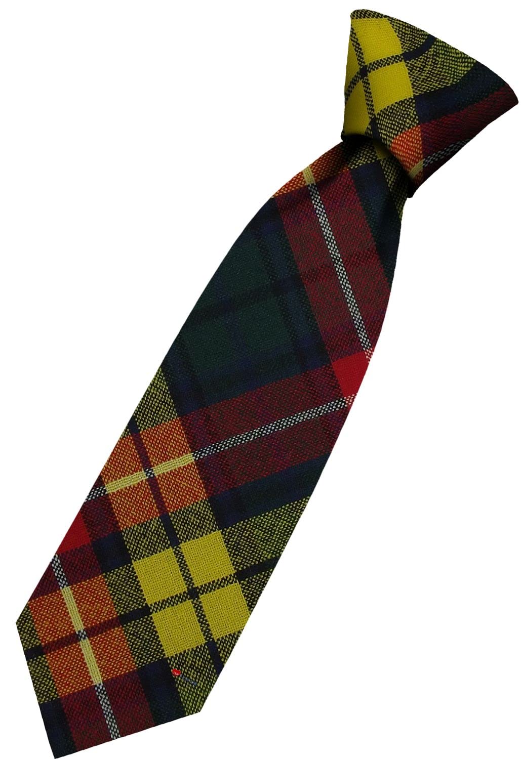 I LUV LTD Men Wool Tie Woven And Hand Made in Scotland in Buchanan Modern Tartan Scottish Clan Mens Ties
