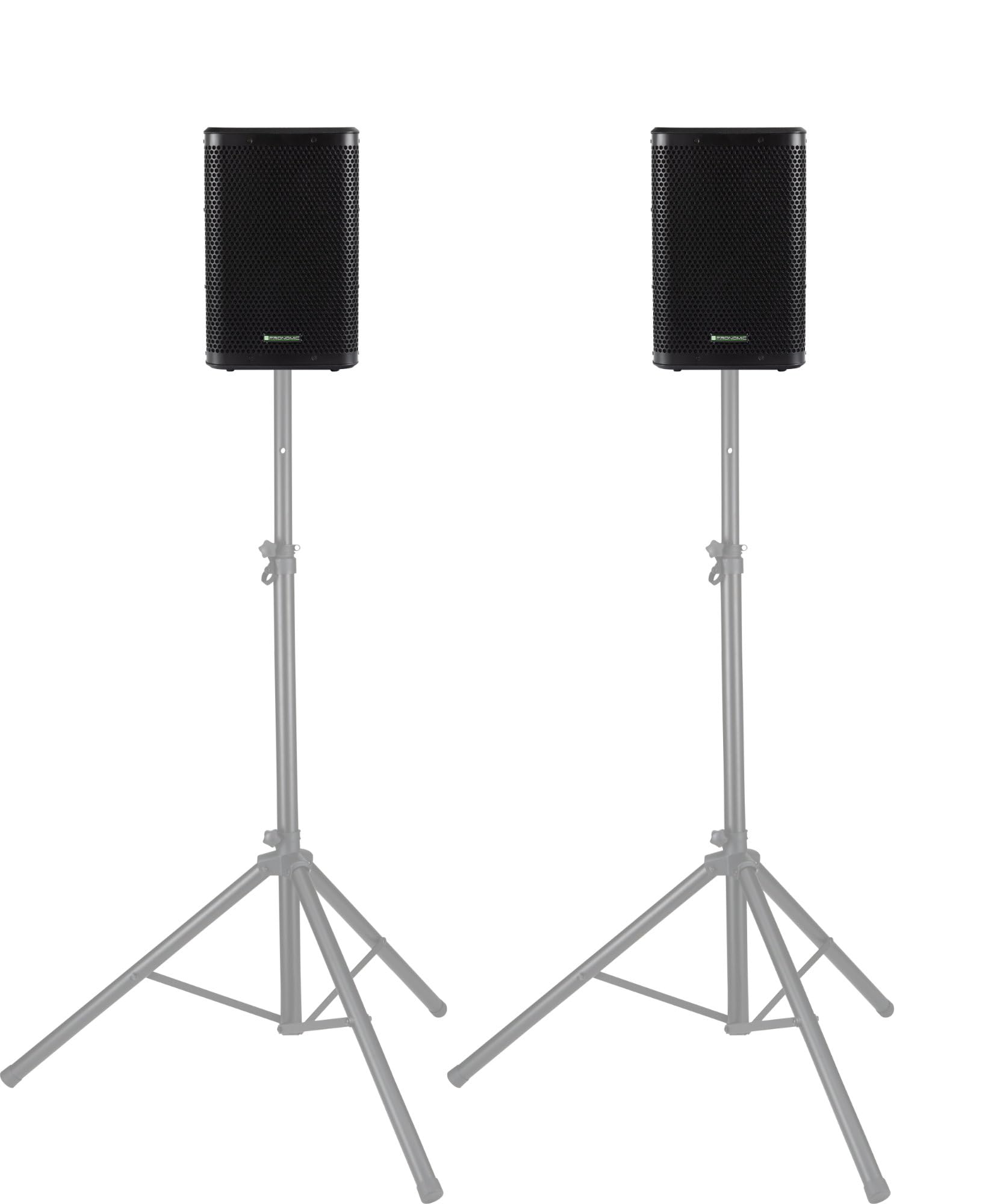 Pronomic C-208 MA Cassa Attiva 8" Set Stereo 400 Watt, Tipo: 2 vie Bi-Amp | Risposta in frequenza: 70 Hz - 20 kHz, Sensibilità (1m/1W): 91 dB, Impedenza: 4 Ohm, Woofer: 8" (203 mm), SPL: 117 dB, 3 kHz