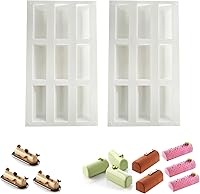 Vista 10 de Moldes de silicona para cilindros – Molde de troncos de 9 cavidades para tartas, molde de chocolate, moldes de silicona antiadherentes para hornear