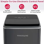 Fridge, countertop ice maker, 26 lbs per day – bullet-shaped quick ice maker with touch screen, 9 pieces in 7–15 minutes, portable ice maker for home, kitchen, office and RV, grey