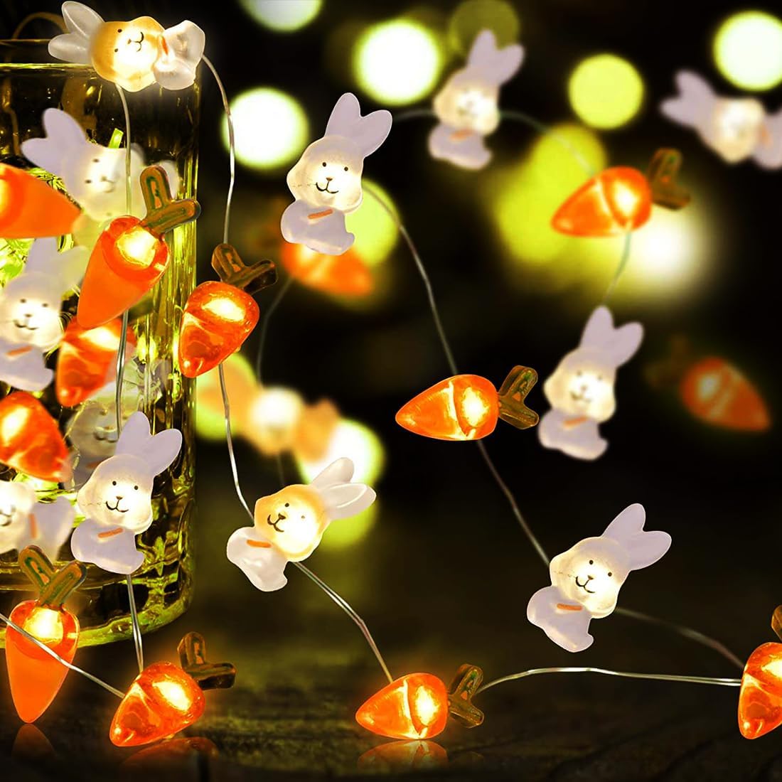 Mipcase LED Krabben Lichterkette 2m - Romantische Dekoration Mit 20 LEDs Für Garten & Wohnung