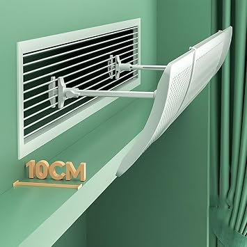 Air Conditioner Deflector, Retractable Air Conditioner Air Deflector, Adjustable AC Vent Deflector, Anti-Wind Baffles, Anti Direct Blowing Windshield Wind Guide(Anion filter-S)