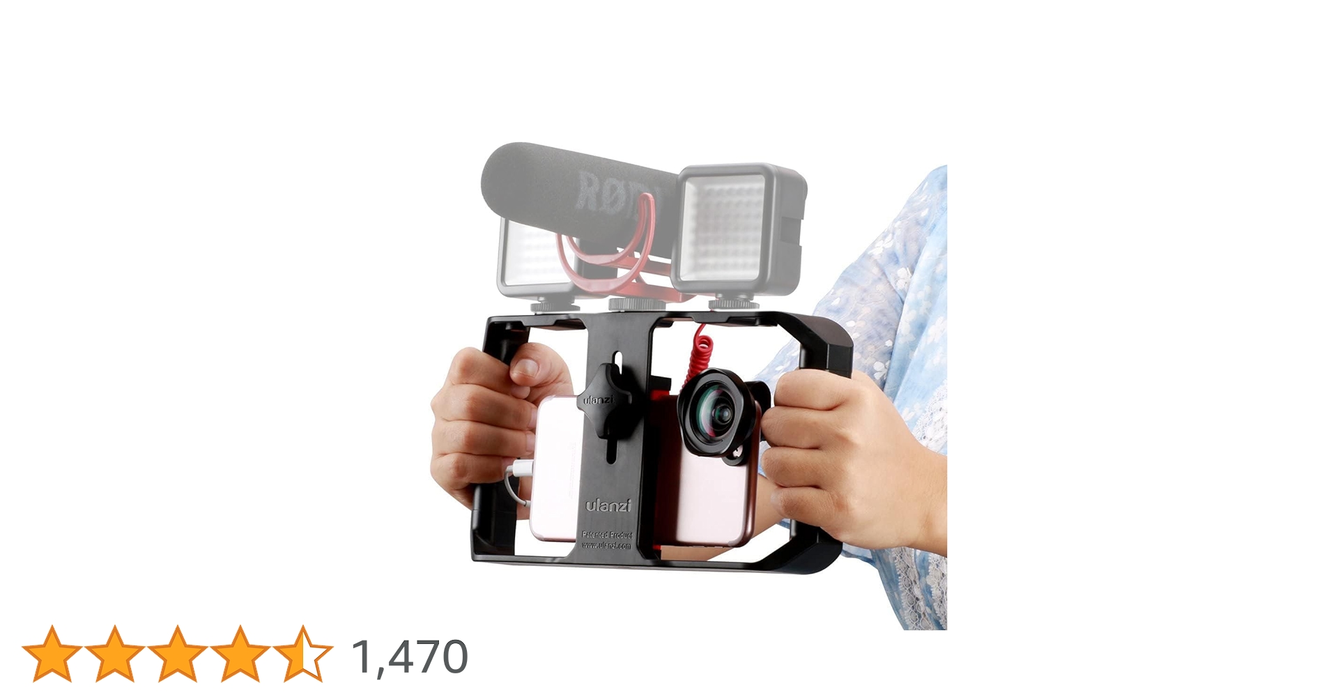 Ulanzi スマートフォンビデオリグ Amazon.com: ULANZI Smartphone Video Rig with Handle, LINO