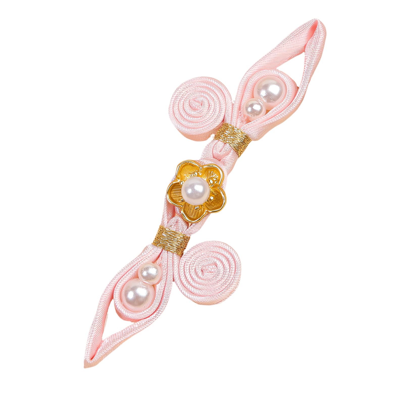 Dress Frog Button Closure Decorative Sewing Trim Faux Pearl Corded Accent for Qipao Placket Finish and Detail Decorative Frog Button Closure Cheongsam Sewing Trim Qipao Placket Fastener Garment Faux