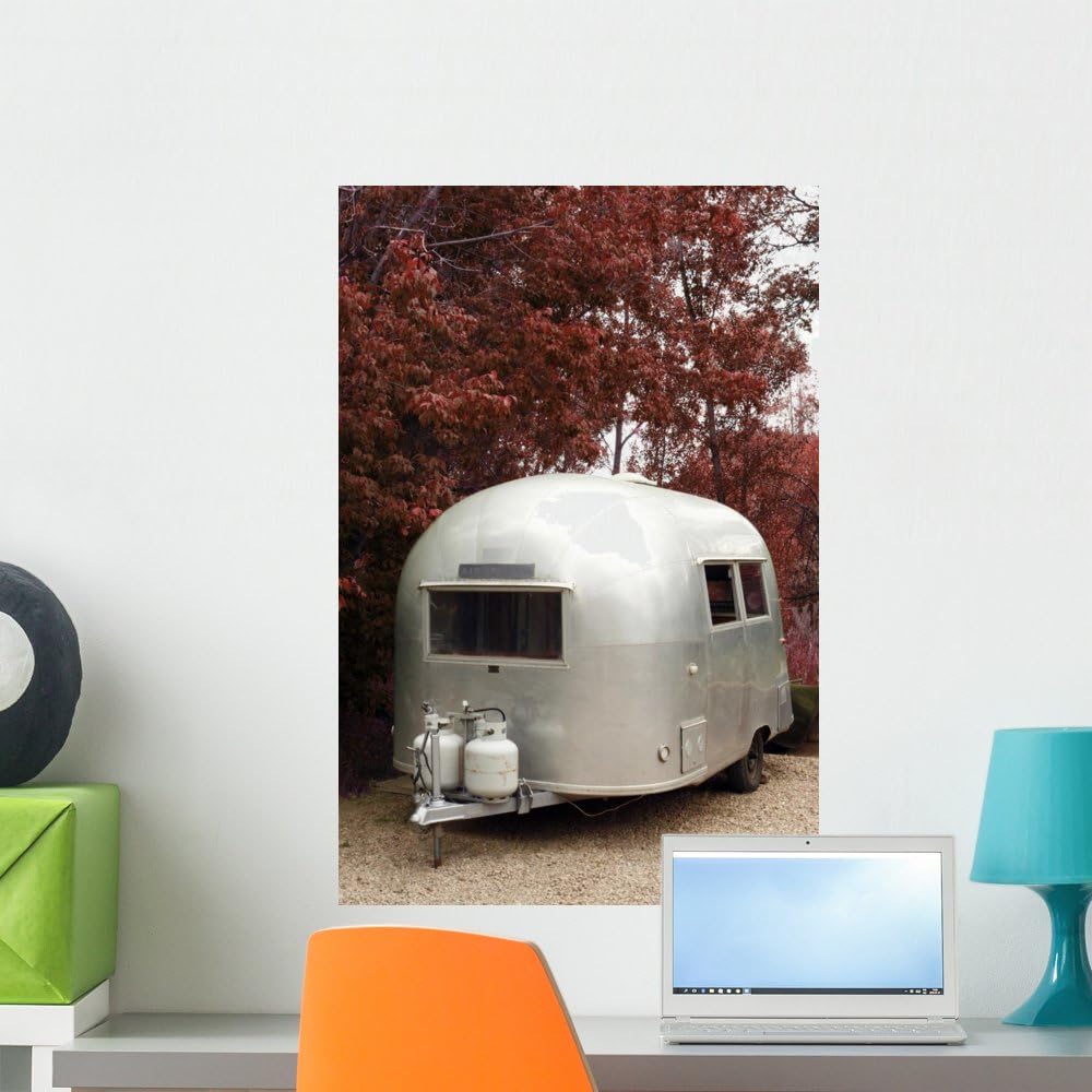 WM177943 Vintage Safari Sport Airstream Trailer Camper Peel and Stick Wall Decals, 24" H x 16" W-Medium