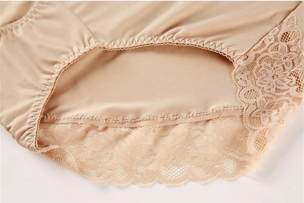 Mutandine da donna in pizzo a vita alta in seta intimo intimo femminile slip
