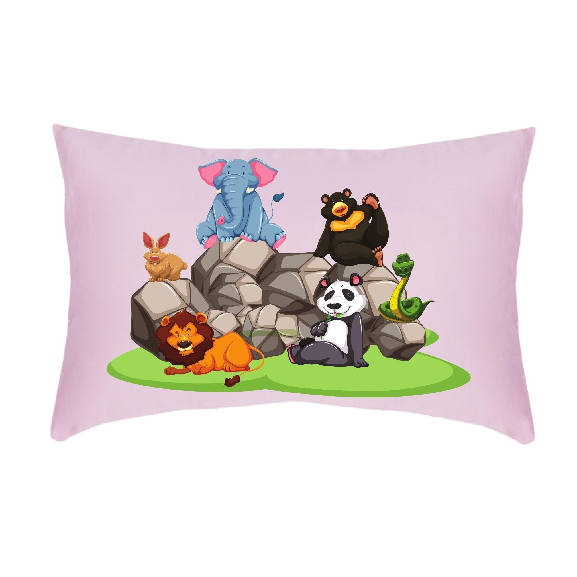 Lujoso Castle Personalized Pillow Set β includes 1 Pillow Insert and 1 Personalized Pillow Cover | Microfiber with Virgin Micro Fill | 100% Cotton Long Staple Cover | 14x19In | Baby Pink 1