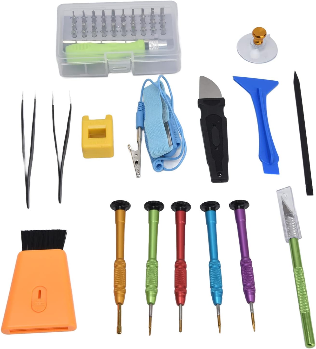 Electronic Tool Kit, Electronic Device Repair Tool Kit, Precision Equipment Maintenance Set with Storage Bag for Phone Computer Watch, Hand Tool Sets