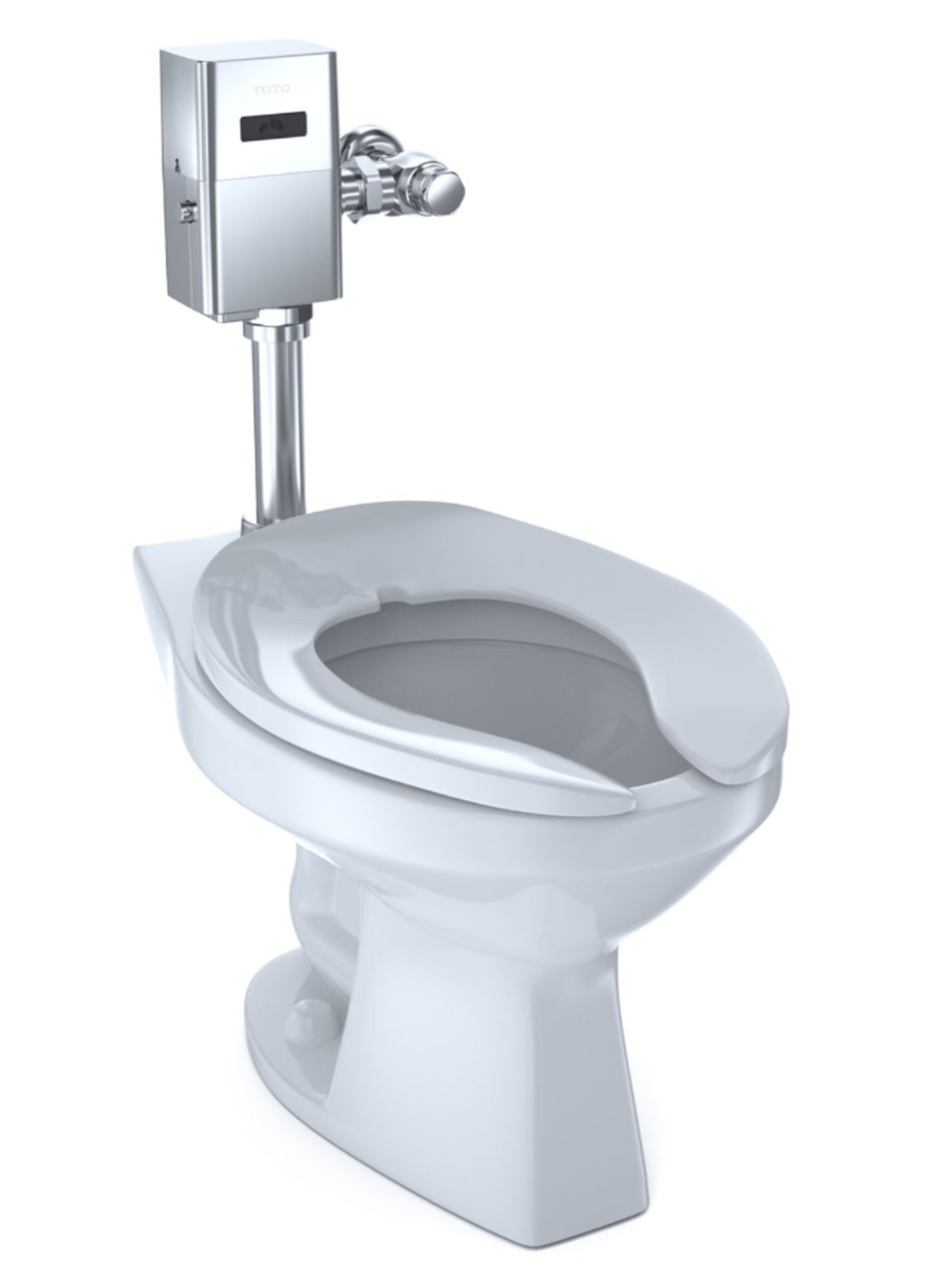 TOTO CT705UN#01 Elongated 1.0 GPF Floor-Mounted Flushometer