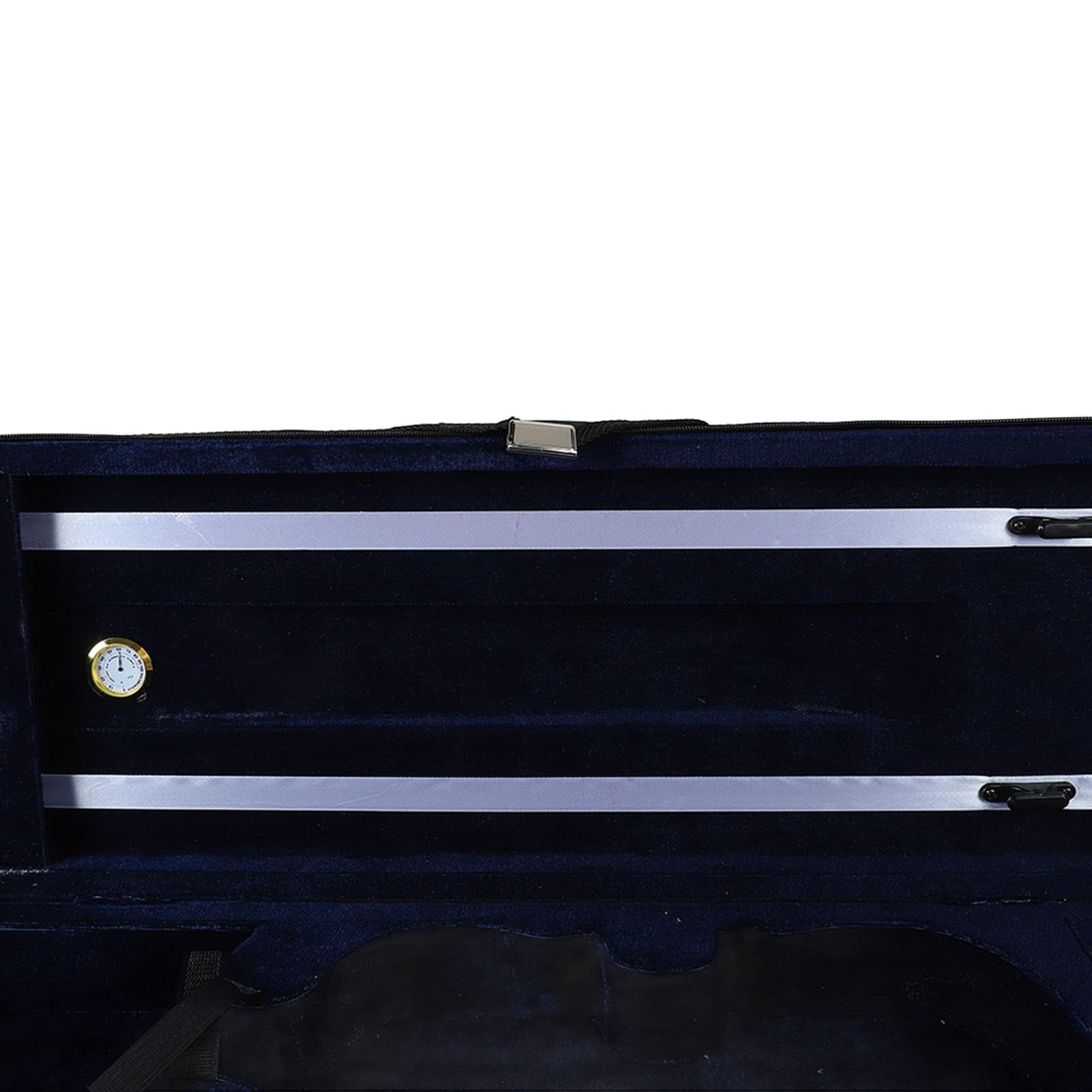 Schwarzer 4/4-Oxford-Stoff-Geigenkoffer mit Hygrometer-Baumwollfutter und Großem Stauraum
