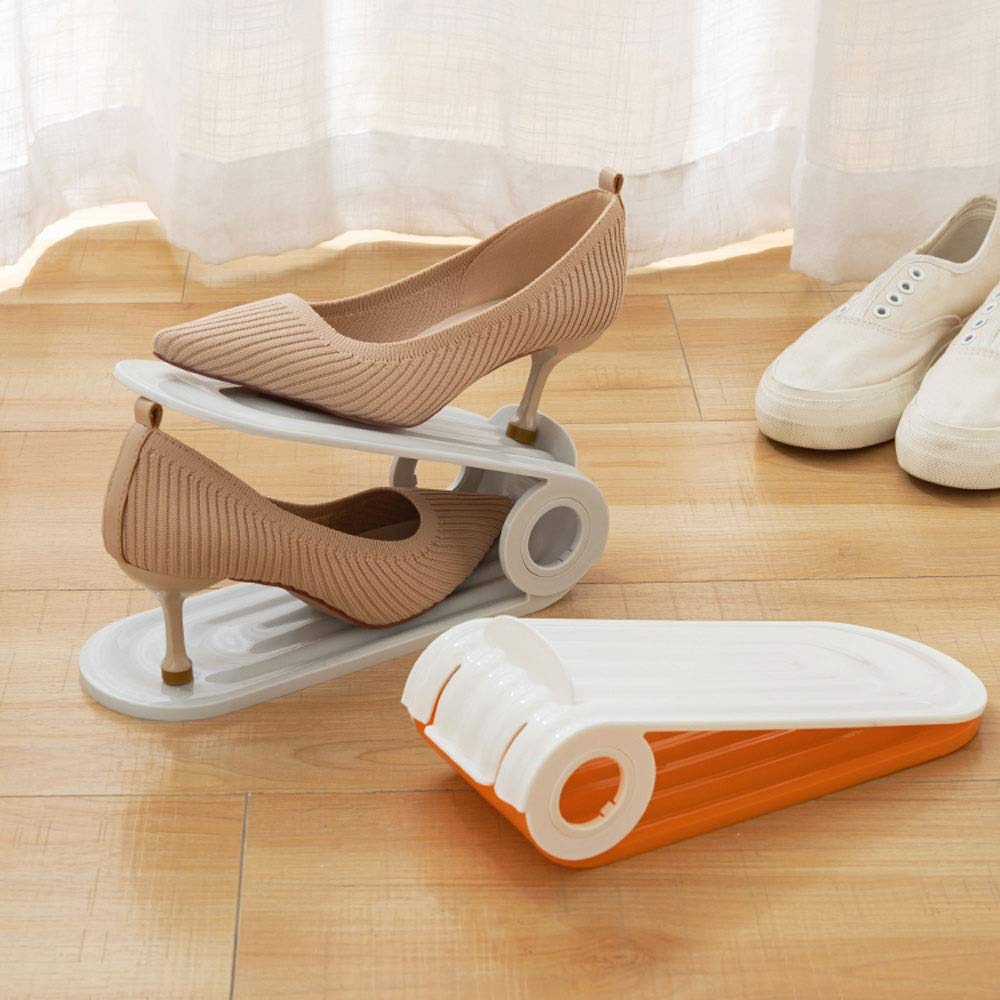 Stojak na buty 10 szt. stojak na buty stojak na buty oszczędność miejsca dwuwarstwowa pielęgnacja butów akademik artefakt szafka na buty kapcie organizer stojak na buty (kolor: beżowy)