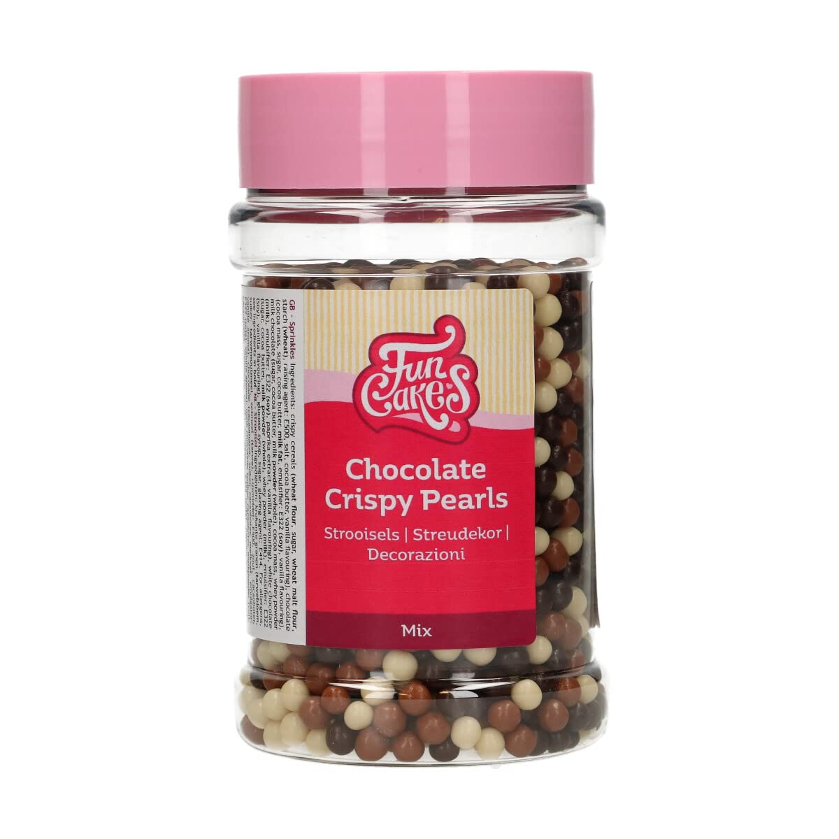 FunCakes Chocolate Crispy Pearls Mix: Cake Sprinkles, Great Taste, Perfect for Cake Decorating, Chocolate Sprinkles. 155 g.