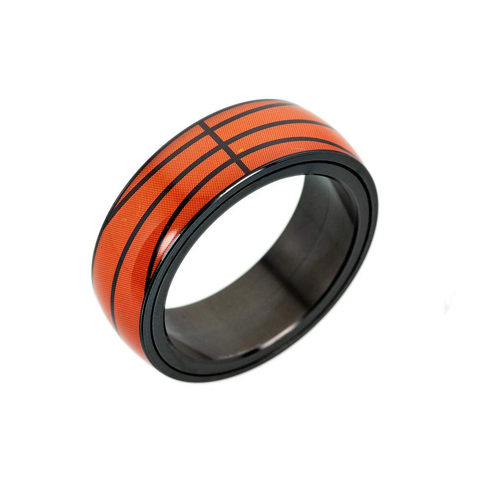 PAMTIER Unisex Spinner Unique NBA Basketball Baseball Rugby Soccer Ring