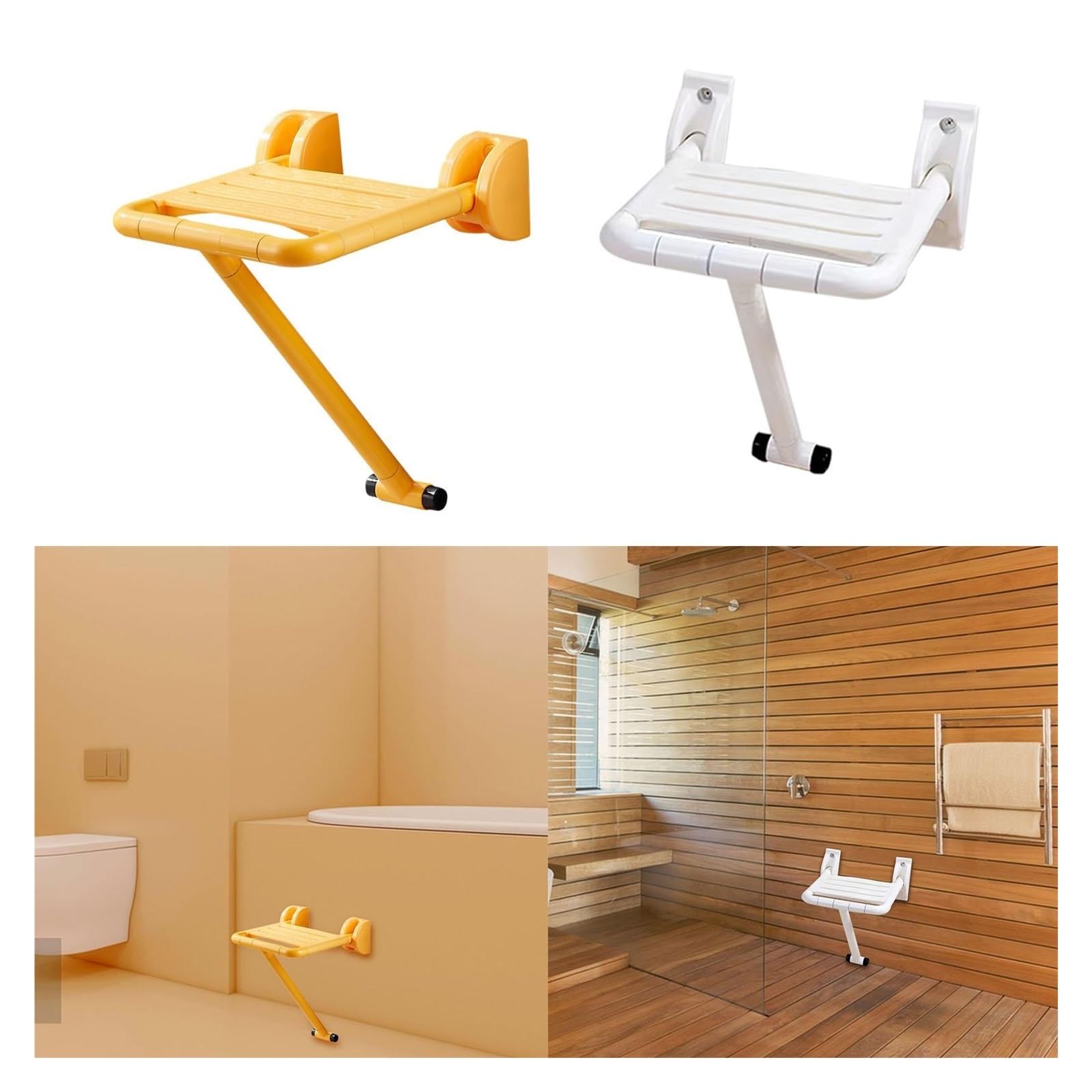 Genérico Asiento de Ducha Plegable for Montaje en Pared | Taburete estable antideslizante for baño de personas mayores
