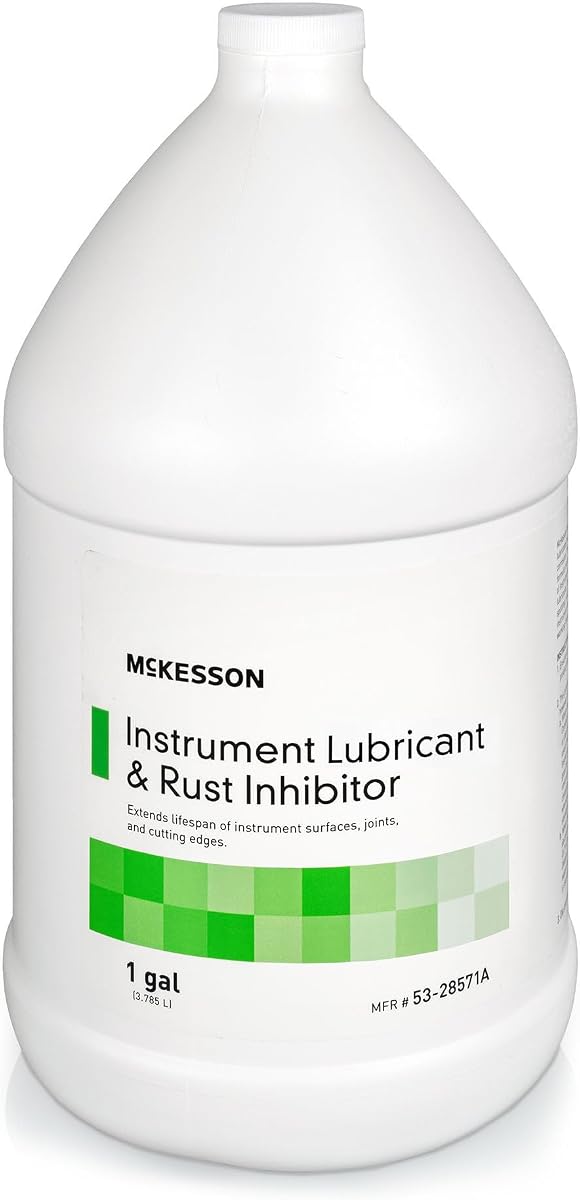 McKesson Instrument Lubricant and Rust Inhibitor, Long, 1 Gal, 1 ct | Non-Mineral Oil Formula, Corrosion Protection, and Smooth Performance, Long-Lasting Instrument Care