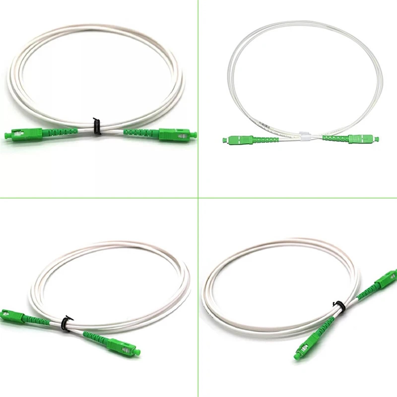 G657A1 Kabel światłowodowy 3,0 mm SC Światłowodowy kabel krosowy Simplex jednomodowy, biały, 50 szt. (2 m)