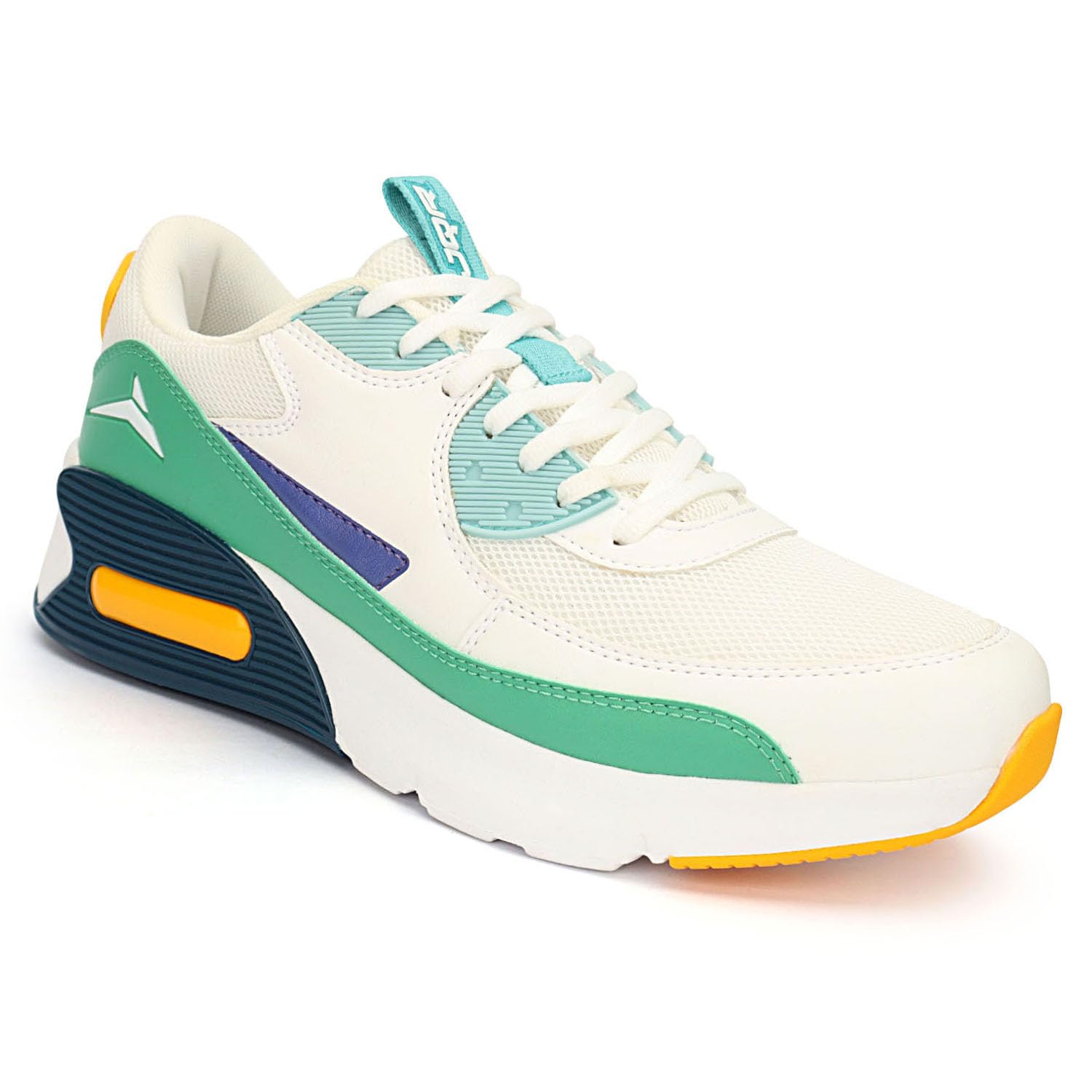 JQR Rumba Sports Shoes, Running, Walking, Lightweight, Gym, Stylish Running Shoes for Men (White-Green, 10) (B0CL9G3CHT) Amazon Price History, Amazon Price Tracker