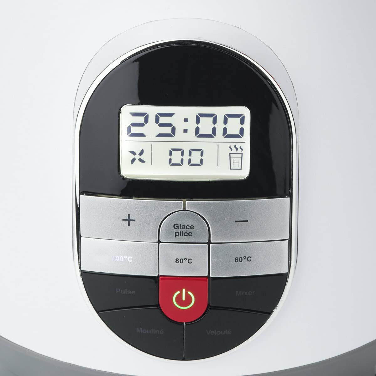 H.Koenig MXC36 Sopera Eléctrica y Licuadora, Máquina para hacer Sopas, Batidos, o Salsas, 1.7 Litros, 900 W, 7 Velocidades, 3 Temperaturas, Acero Inoxidable, Blanco.