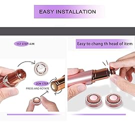 Facial Hair Remover Replacement Heads Gen 1 for Finishing Touch Flawless Facial Hair Removal,Effective Compatible with Flawless Shaver Tool for Women 18K Gold-Plated Rose Gold, 6 pcs,As Seen On TV.