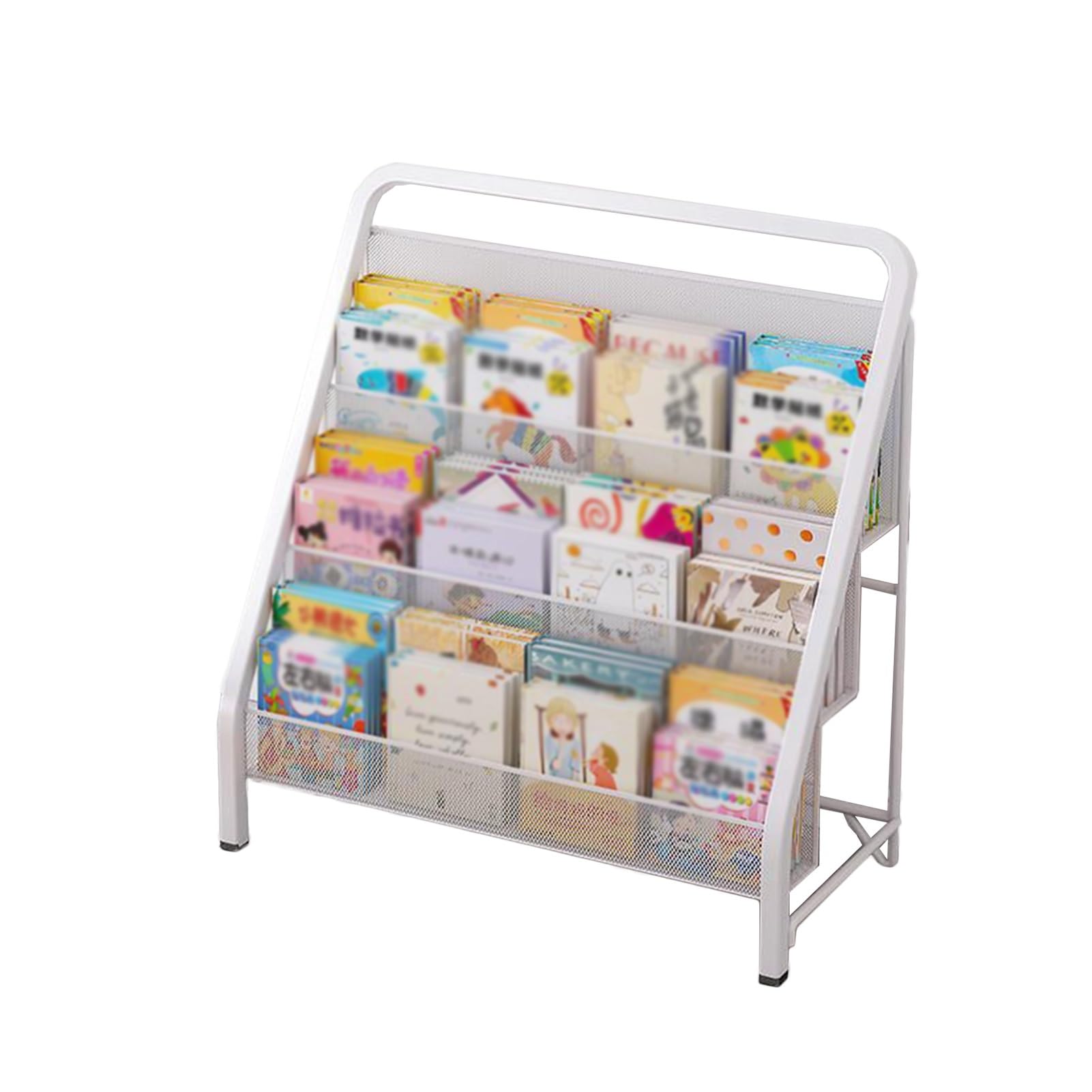 Klappbarer Zeitschriftenständer, Bodenstehender Zeitschriftenständer, Trapezförmiger Zeitschriftenständer, Geeignet For Einkaufszentren, Büros, Ausstellungen(42x24x63cm)