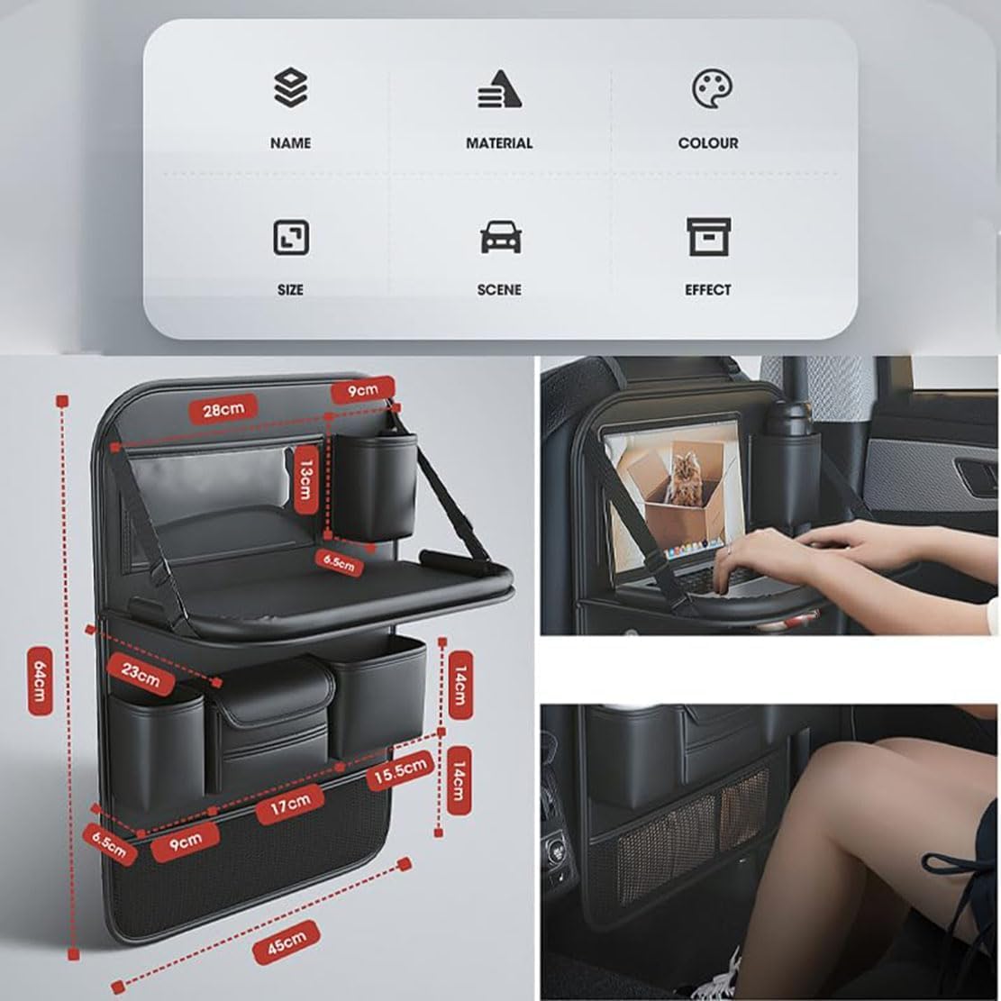 Organizer per sedile posteriore dell'auto, borsa portaoggetti universale per sedili posteriori, accessorio per auto di facile accesso, ideale per organizzare giocattoli, snack e oggetti essenziali