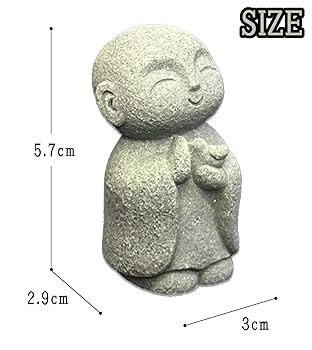 砂岩のほっこり地蔵 和泉砂岩製、舟形のお地蔵さん | Relief-style Jizo made from