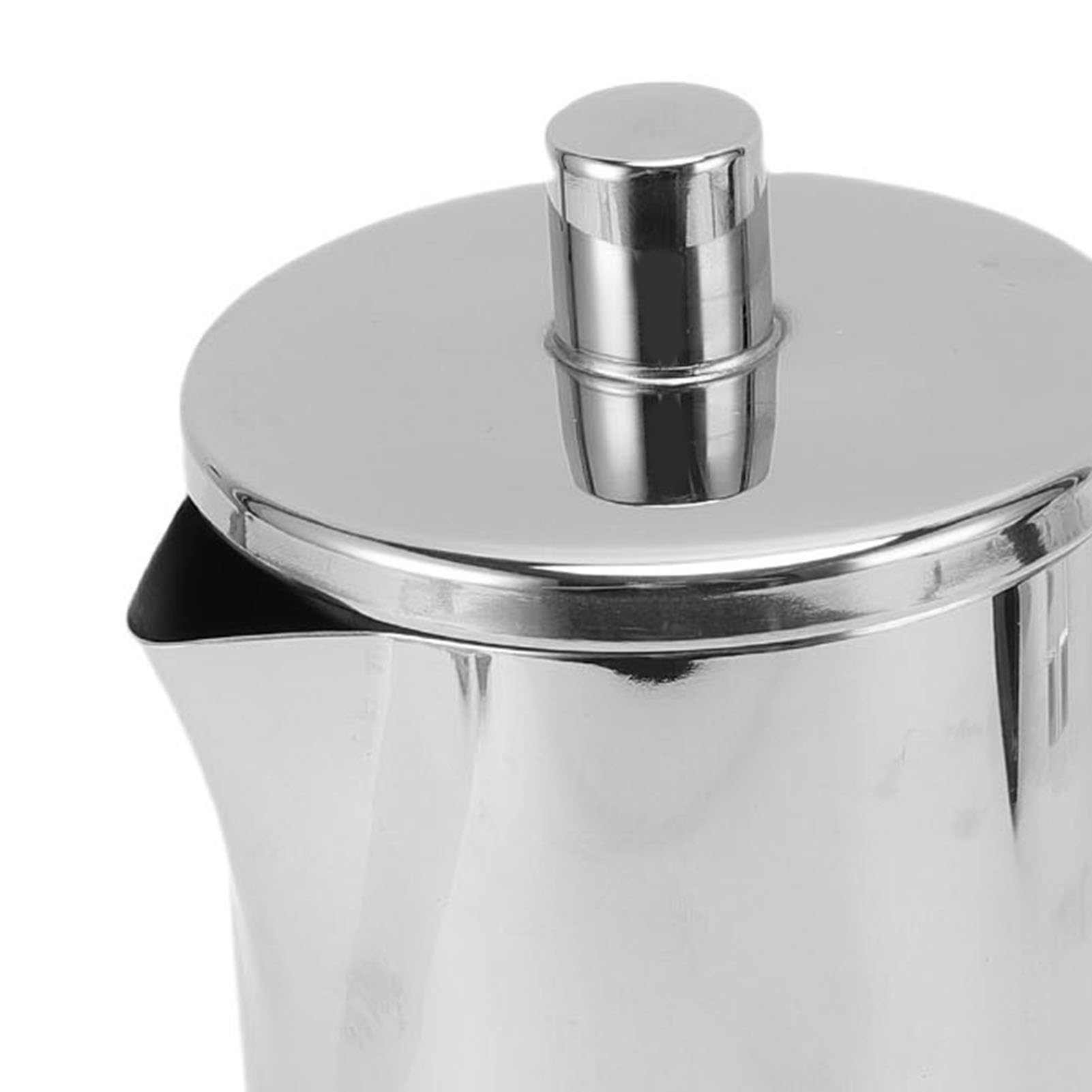 Naroote de Inducción de 6 Tazas, Máquina de Estufa de Acero Inoxidable, Olla Italiana para Reuniones de Fiesta en Casa, Apta para Todas las Placas, 7,9 Oz