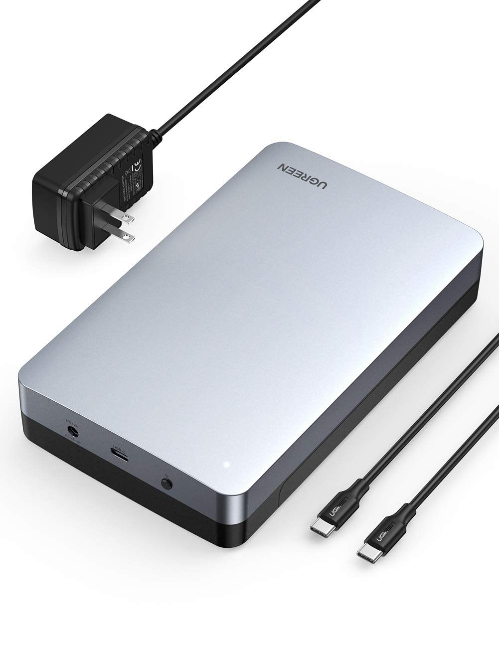 UGREEN Hard Drive Enclosure for 3.5“ 2.5" SATA SSD HDD Aluminum USB C 3