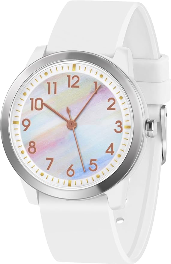 PROKING Kids Watch for Girls Boys Children Teens Analog for Kid 8-18 Years Old Learning Time and Easy to Read 50M Waterproof with Soft Band, Great Gift for Kids