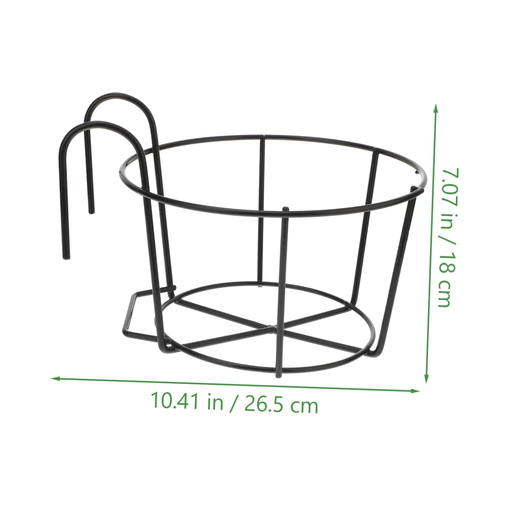 Mikikit 1 Pc Flower Pot Stand Planter for Indoor Plants Indoor Plant Hangers Botanical Decor Hanger Railing Planter Hanging Pot Rack Garden Railing Flowerpot Holder Mounted Rack Iron Brown