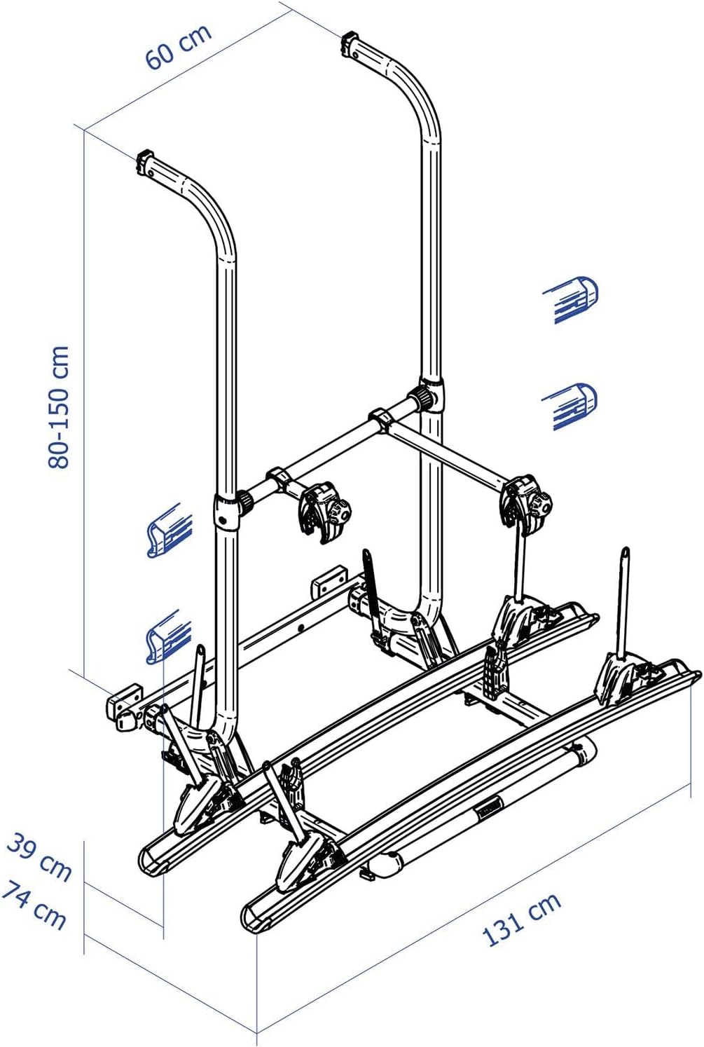 Thule Elite G2 Motorhome Bike Carrier main frame attachment