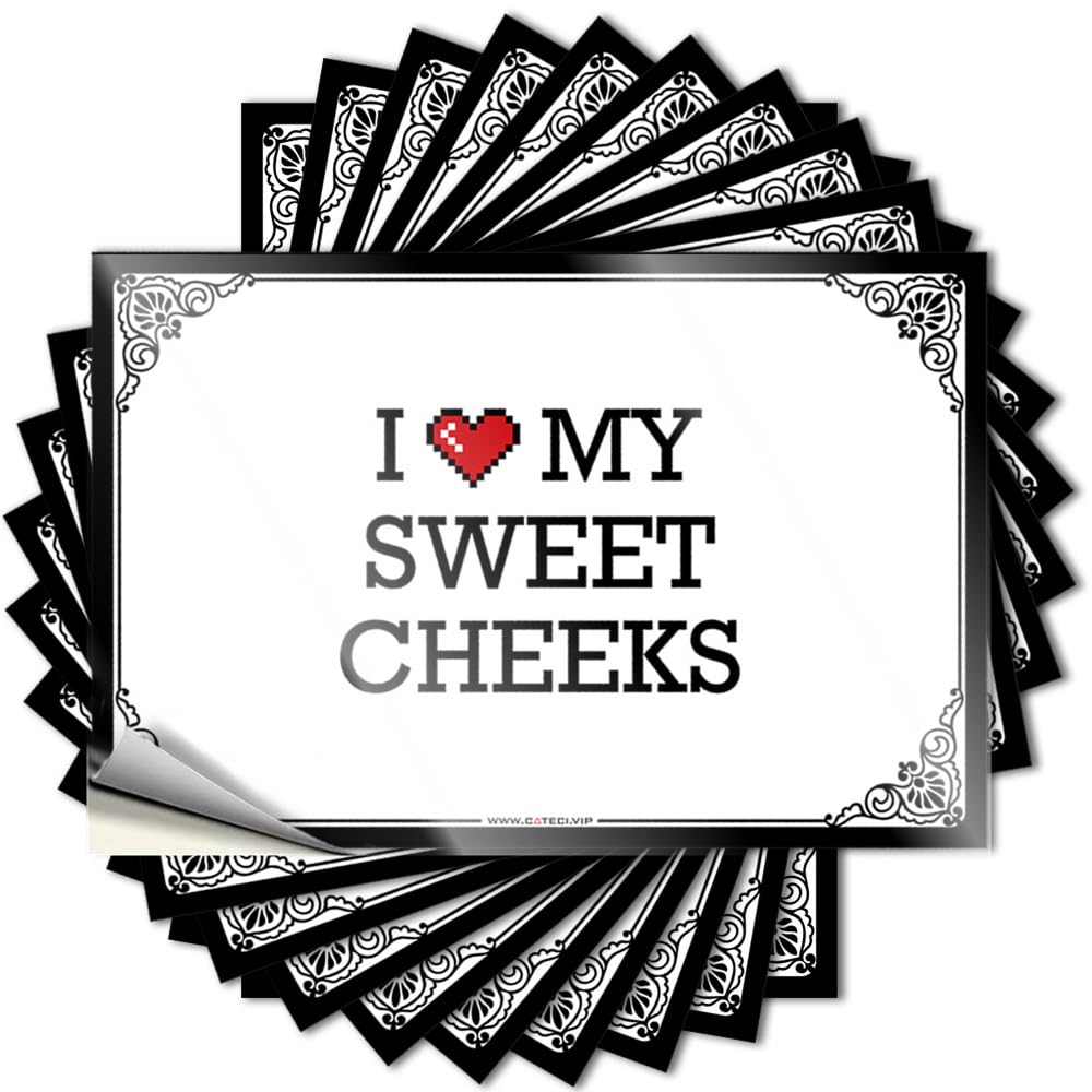 I Love My Sweet Cheeks Vintage Kitchen Accessories Lover - Quote Water Waterproof Decal(12X18CM)