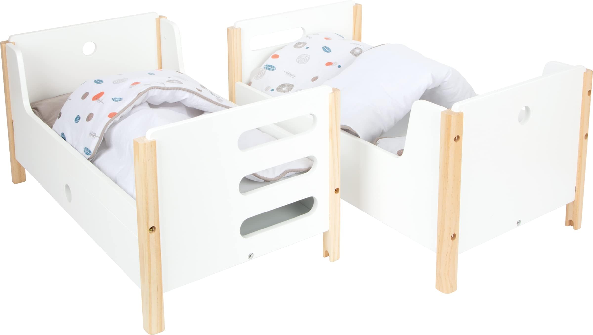 Small Foot Small Foot-11811 Cama litera de muñecas Little Button, Caja para Guardar Accesorios, a Partir de los 3 años de Edad. Toys, Color Blanco, Klein (11811)