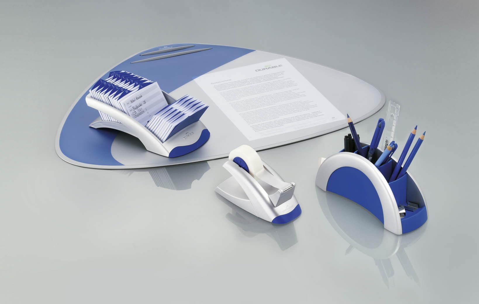 Durable 241323 Stojak na wizytówki Visifix Desk , opak. 1 sztuka, kolor srebrny.