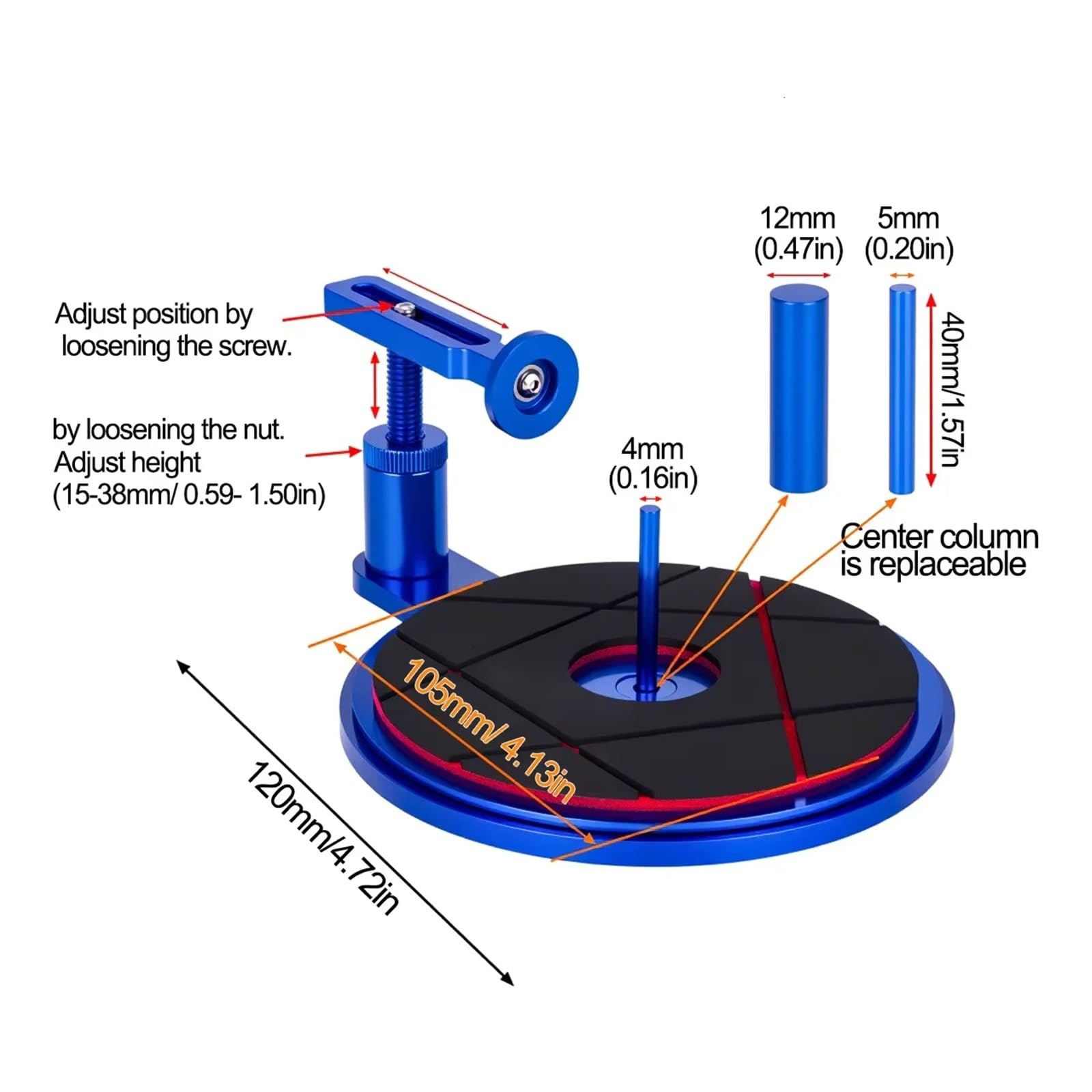 RC Accesorios para Ruedas 40Mm Y Menos Carretera Todoterreno 1/8 1/10 RC Encoladora Neumáticos Aleación Aluminio Herramienta Semiautomática Encolado Neumáticos