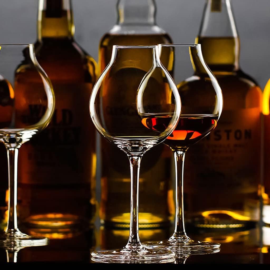 2-pack Bartender Professional Whiskey Crystal Goblet Bud Tasting Glass Bar