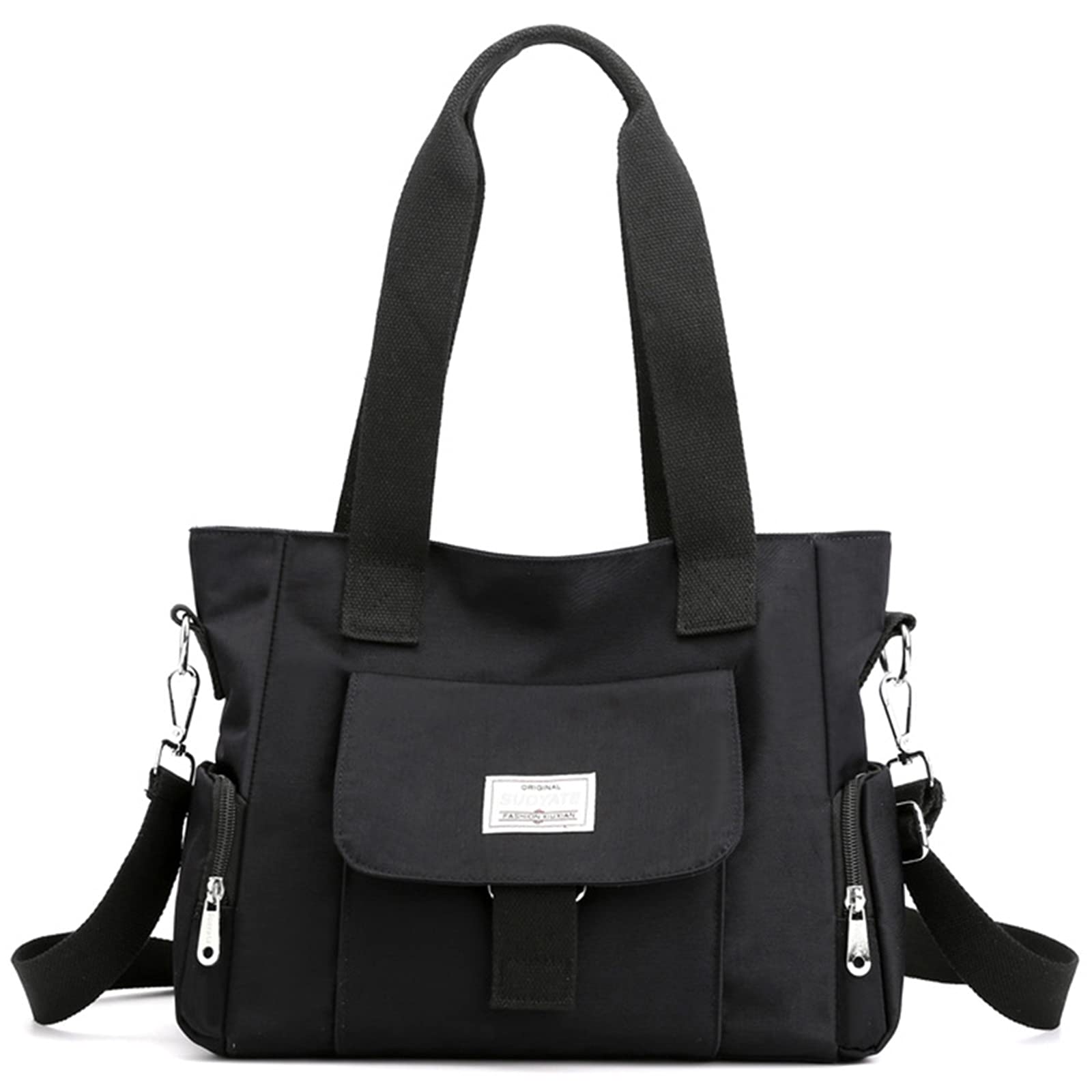 LCARKOMLCARKOM Cross Body Ladies Bags, Women's Multi-Pocket Casual Waterproof Nylon Shoulder Handbags Travel Purse Large Capacity - Size: 12.9×6.3× 10.2 Inches