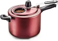 MTA - Panela de Pressão com Visor de Vidro e Fechamento Interno em Alumínio com Antiaderente, Capacidade de 4,5L, nº 20, Cor Cereja, Linha Visor.
