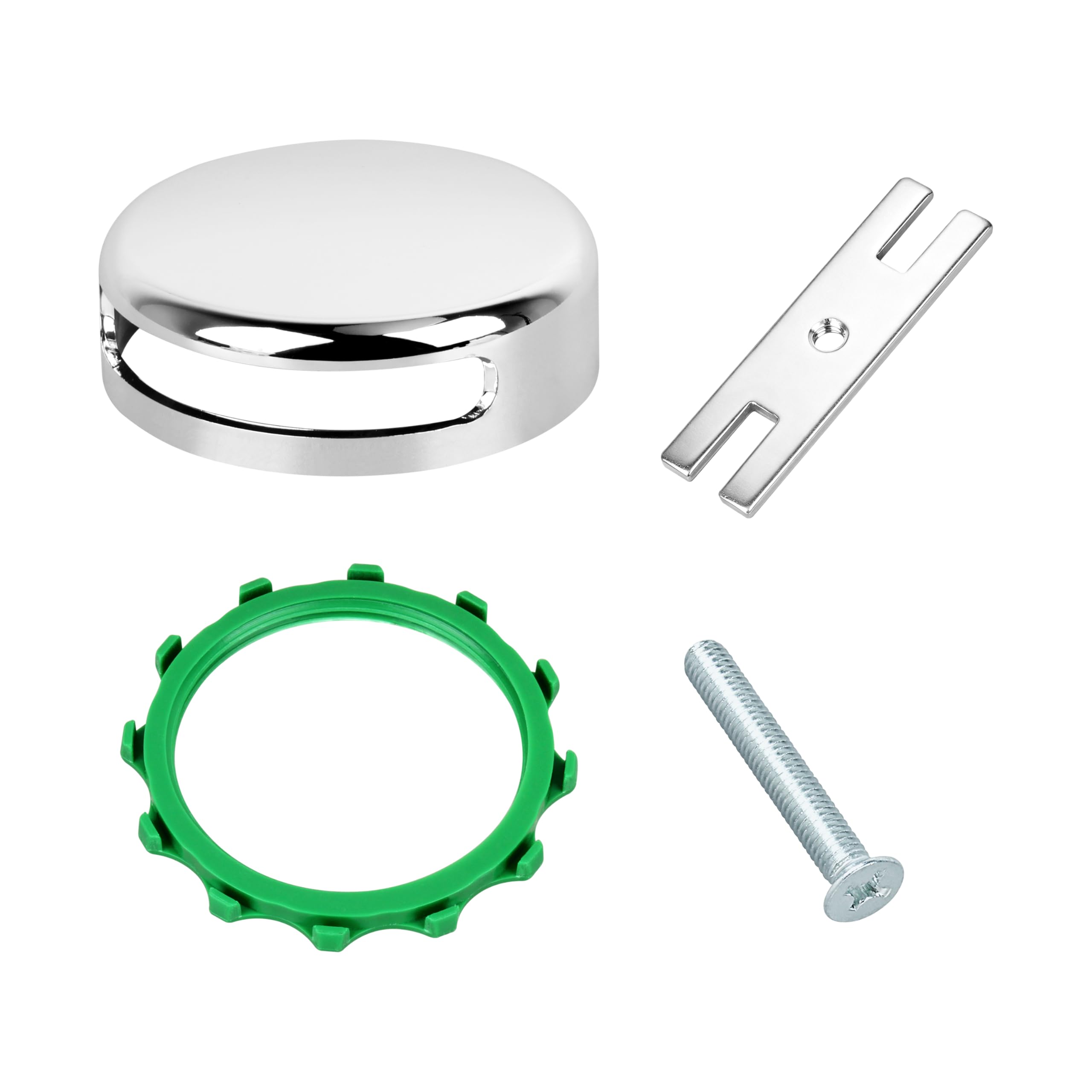 18009 Snap-On Bathtub Overflow Plate Kit in Chrome Plated (1