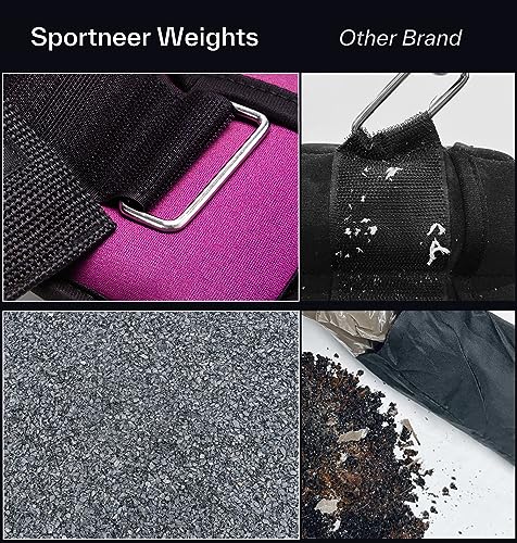 Image of Sportneer Adjustable Ankle Weights for Women and Men 7 lbs /Pair Adjustable Leg Weights with Secure Straps, Strength Training Weighted for Yoga, Walking, Running, Aerobics, Gym, Physical Therapy