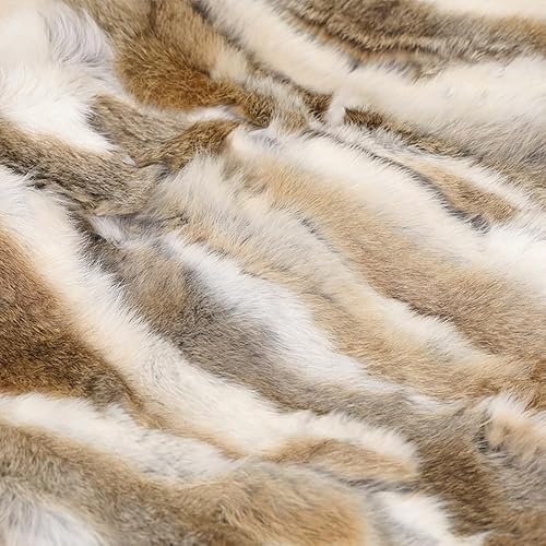 Miniatura 4 de MOOX Fundas de almohada de piel de conejo, decorativas, esponjosas, suaves, mullidas, de lujo, piel de animal auténtico, almohada lumbar de 12 x 20