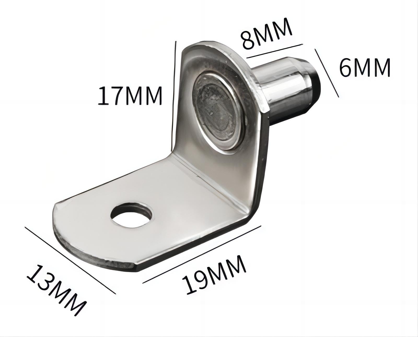 6.35mm Shelf Support Pegs, L-Shaped Shelf Support Pins, Nickel Plated Shelf Bracket Pegs, 100Pcs — Amazon image 2