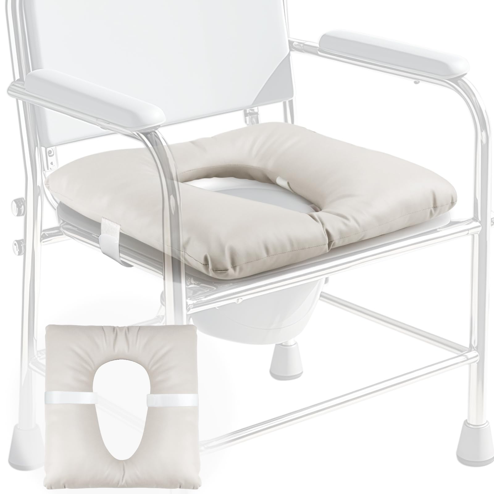 Bedside Commode Cushion - Senior Mobility Aid -1 Bedside Commode Cushion - Senior Mobility Aid -1