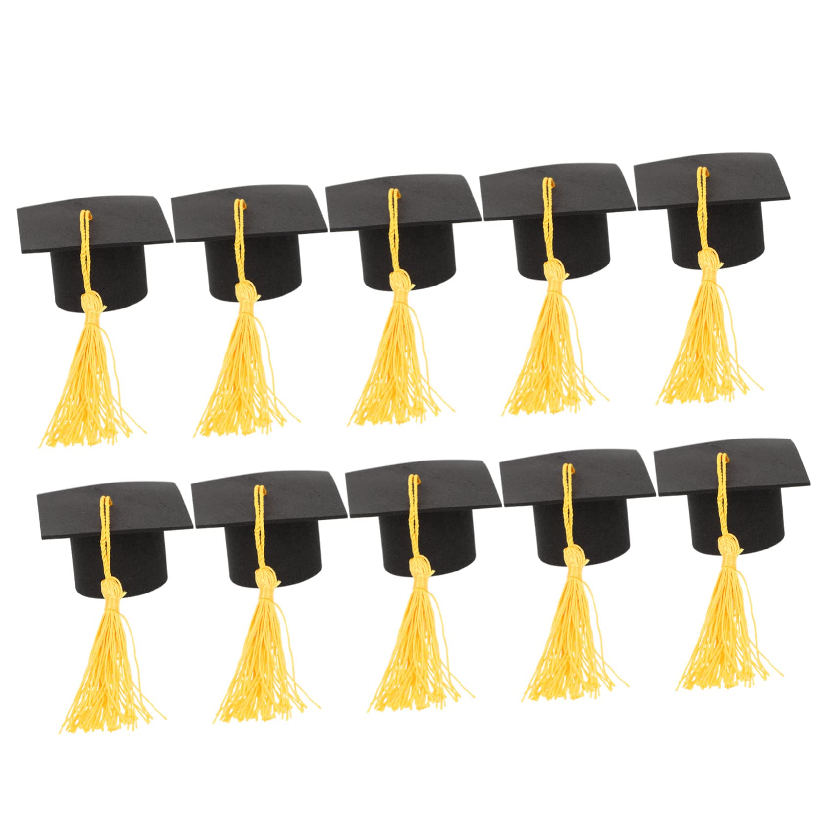 ibasenice 10 Set Di Decorazioni Per Torte Cappelli Da Laurea Mini Topper Per Torte Da Festa Ornamenti Leggeri E Attraenti 10 Pezzi*10